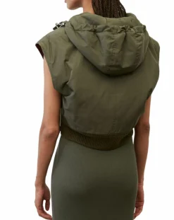 Blouson sans manches court à capuche kaki-Marc O'Polo Best