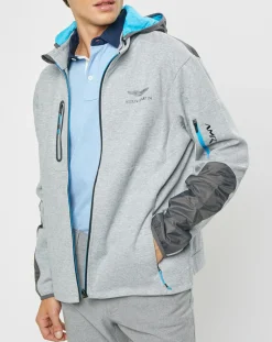 Blouson Sweat Hybride Aston Martin Racing gris-Hackett London New