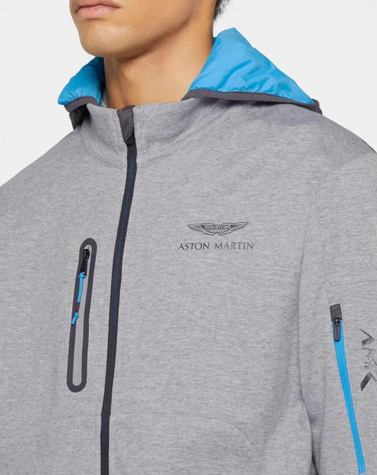 Blouson Sweat Hybride Aston Martin Racing gris-Hackett London New