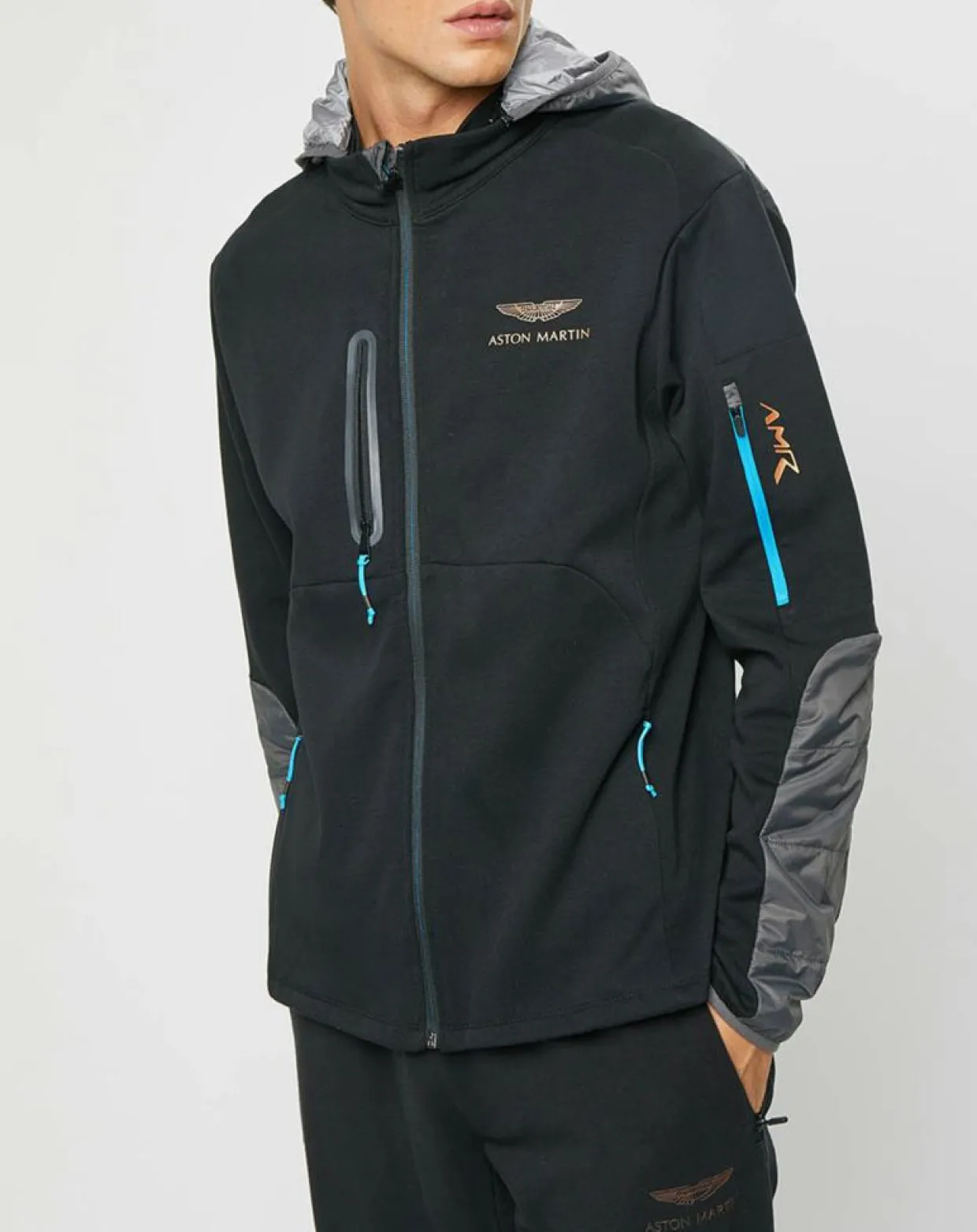 Homme Hackett London Vestes, Blousons^Blouson Sweat Hybride Aston Martin Racing noir