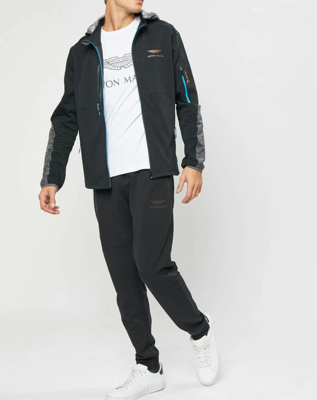 Homme Hackett London Vestes, Blousons^Blouson Sweat Hybride Aston Martin Racing noir