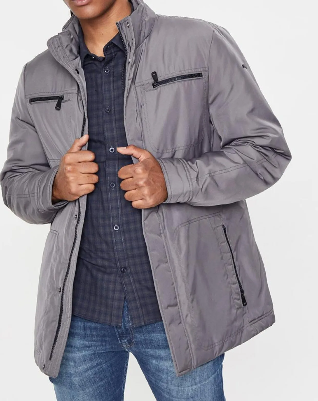 Homme Geox Vestes, Blousons^Blouson technique Renny doublure matelassée gris foncé