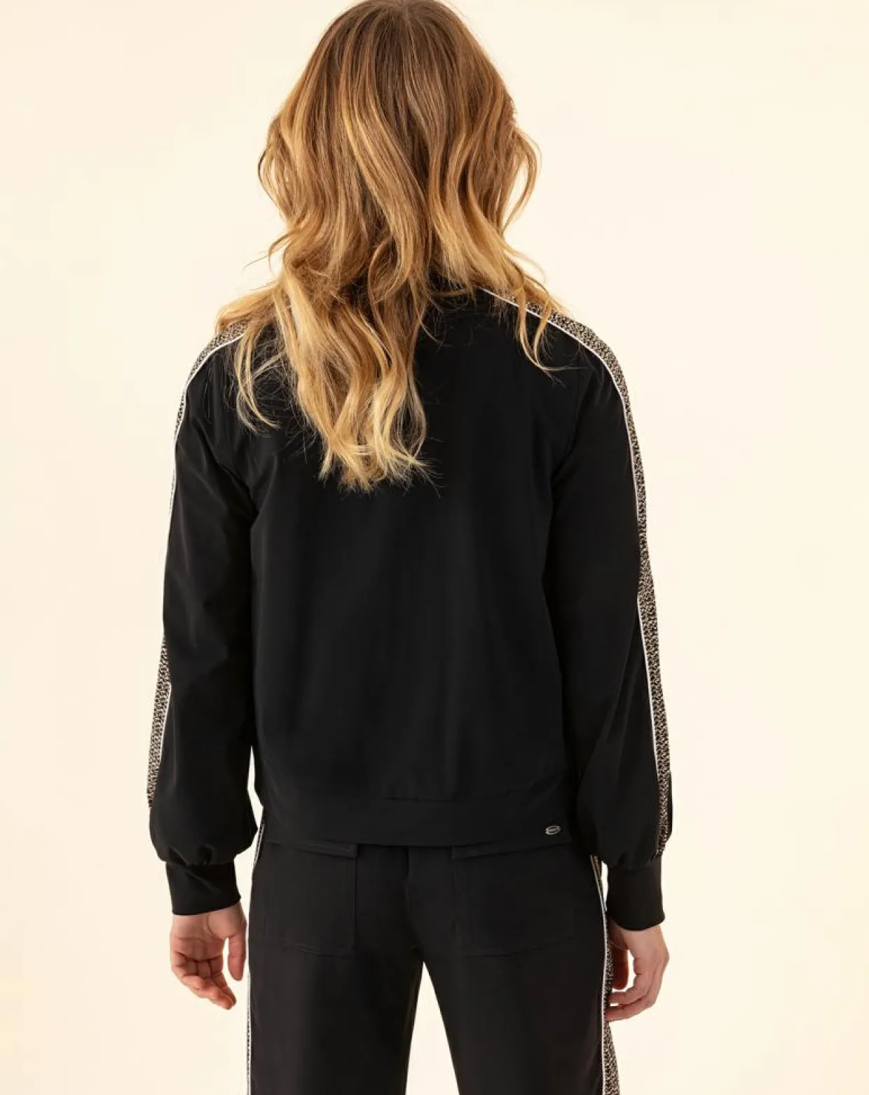 Blouson Wild noir/tweed-Indies Discount
