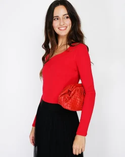 Femme Assuili Lingerie, Nuit^Body en Soie mélangée Madelaine rouge