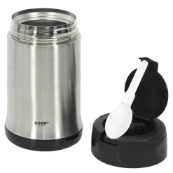 Bol à soupe isotherme avec couvercle inox/noir - 50 cl-Cook Concept Hot