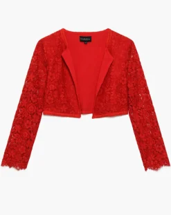 Femme Caroll Vestes, Blousons^Boléro Carly à dentelle rouge