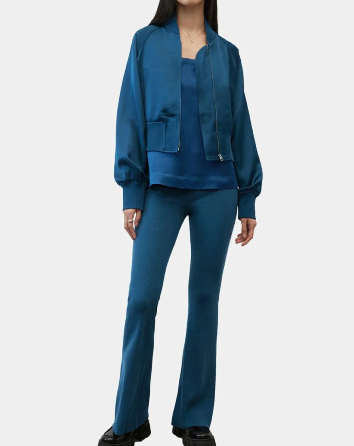 Femme Marc O'Polo Vestes, Blousons^Bomber Aviateur bleu