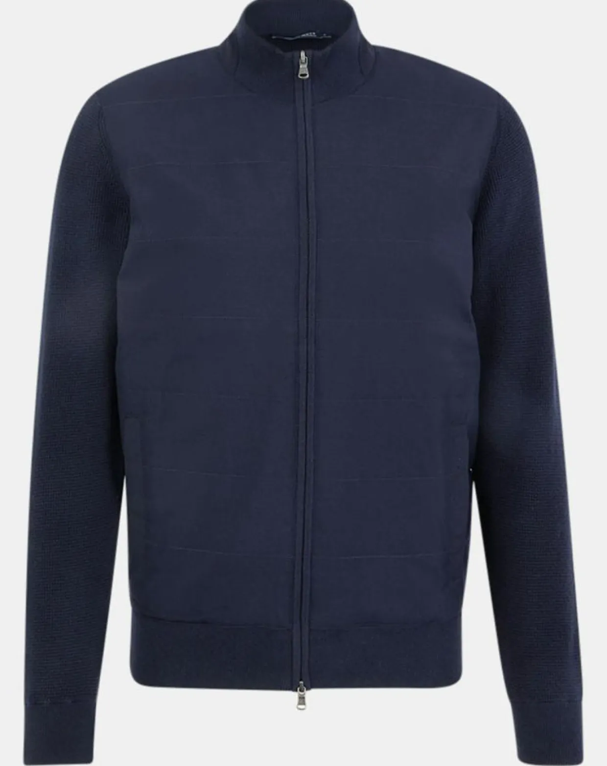 Homme Hackett London Vestes, Blousons^Bombers en Cachemire mélangé bimatière Nylon Tricot bleu marine