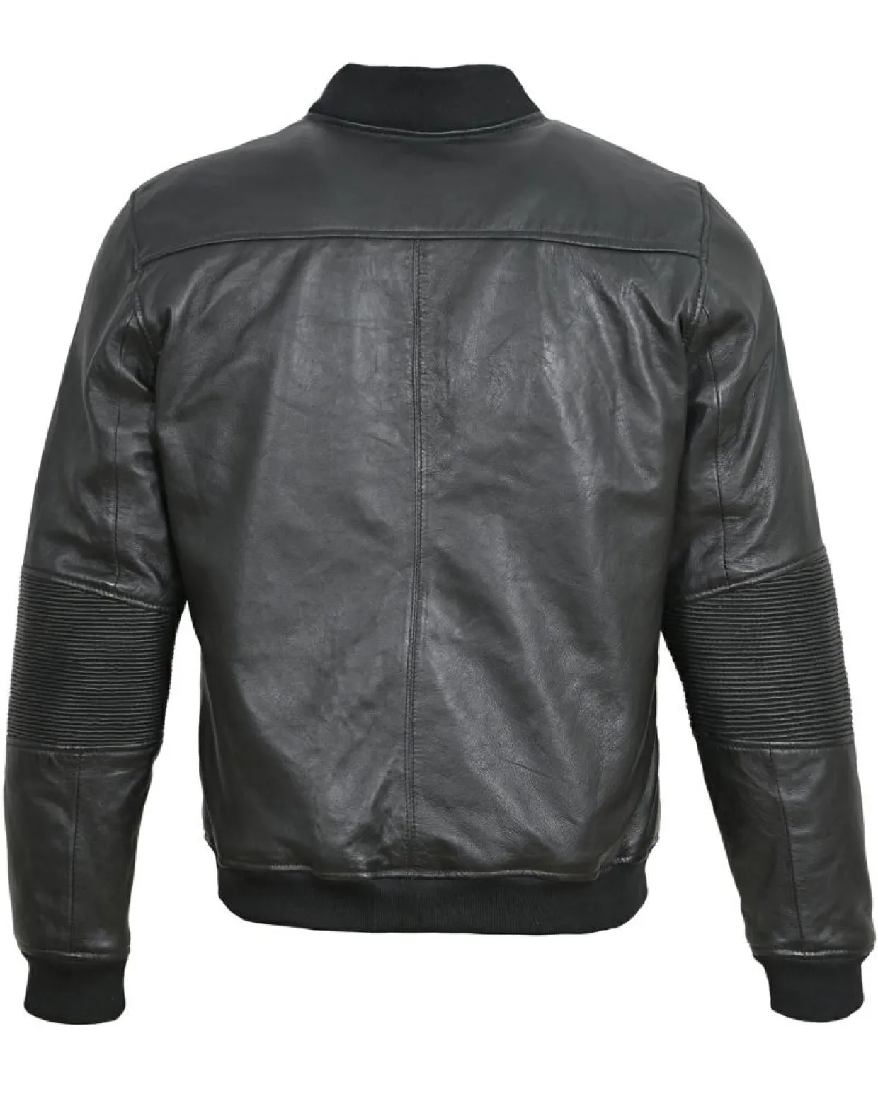 Homme Blue Wellford Vestes, Blousons^Bombers en Cuir Blois noir