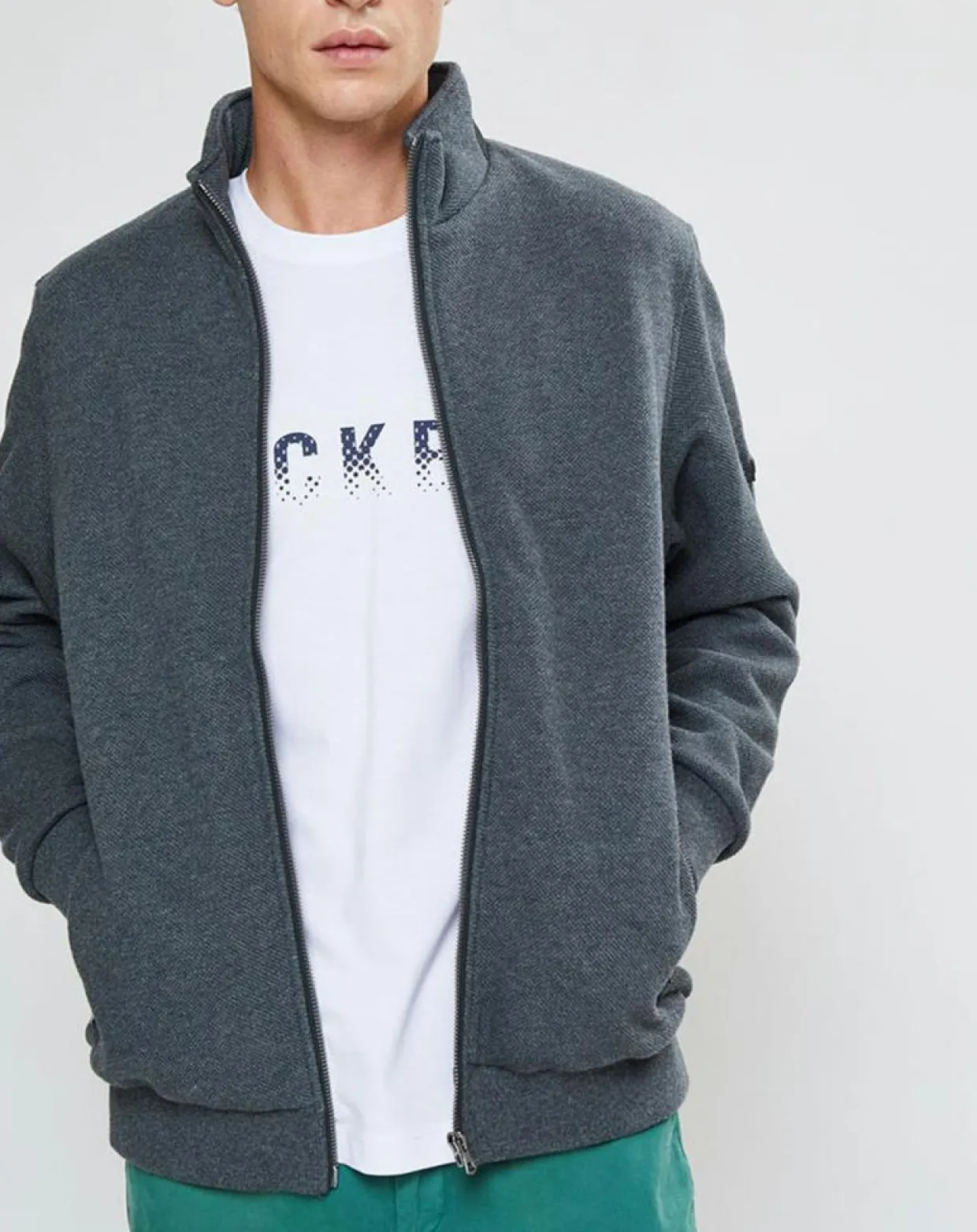 Homme Hackett London Vestes, Blousons^Bombers en jersey Point gris