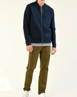 Homme Harris Wilson Vestes, Blousons^Bombers en maille Gaelos marine