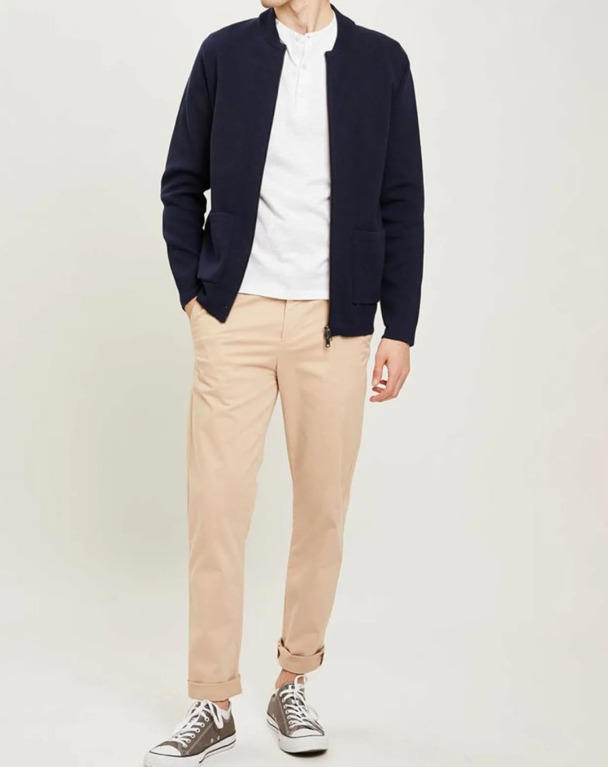Homme Harris Wilson Vestes, Blousons^Bombers en maille Gaelos marine