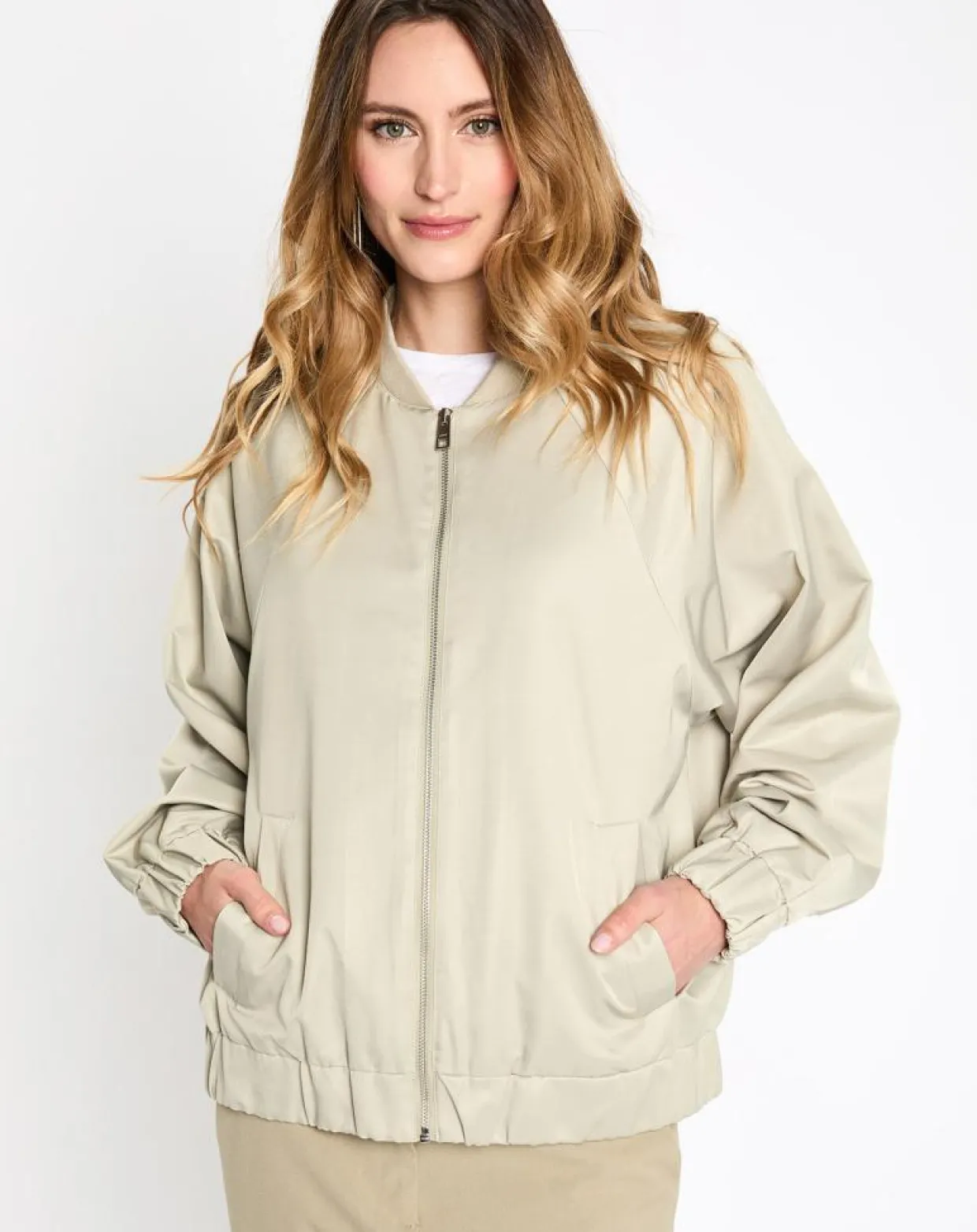 Femme Esprit Vestes, Blousons^Bombers léger beige