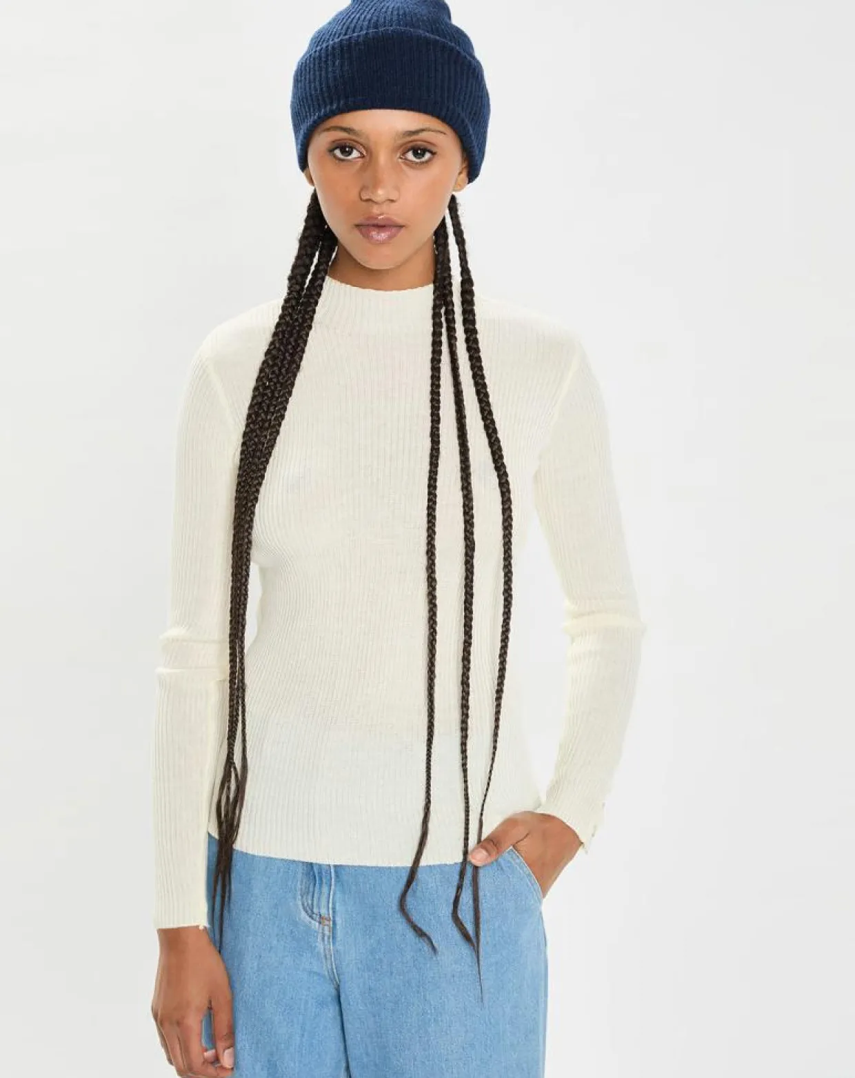 Femme Cashmere Tribu Chapeaux, Bonnets^Bonnet 100% Cachemire Bonny Bleu marine