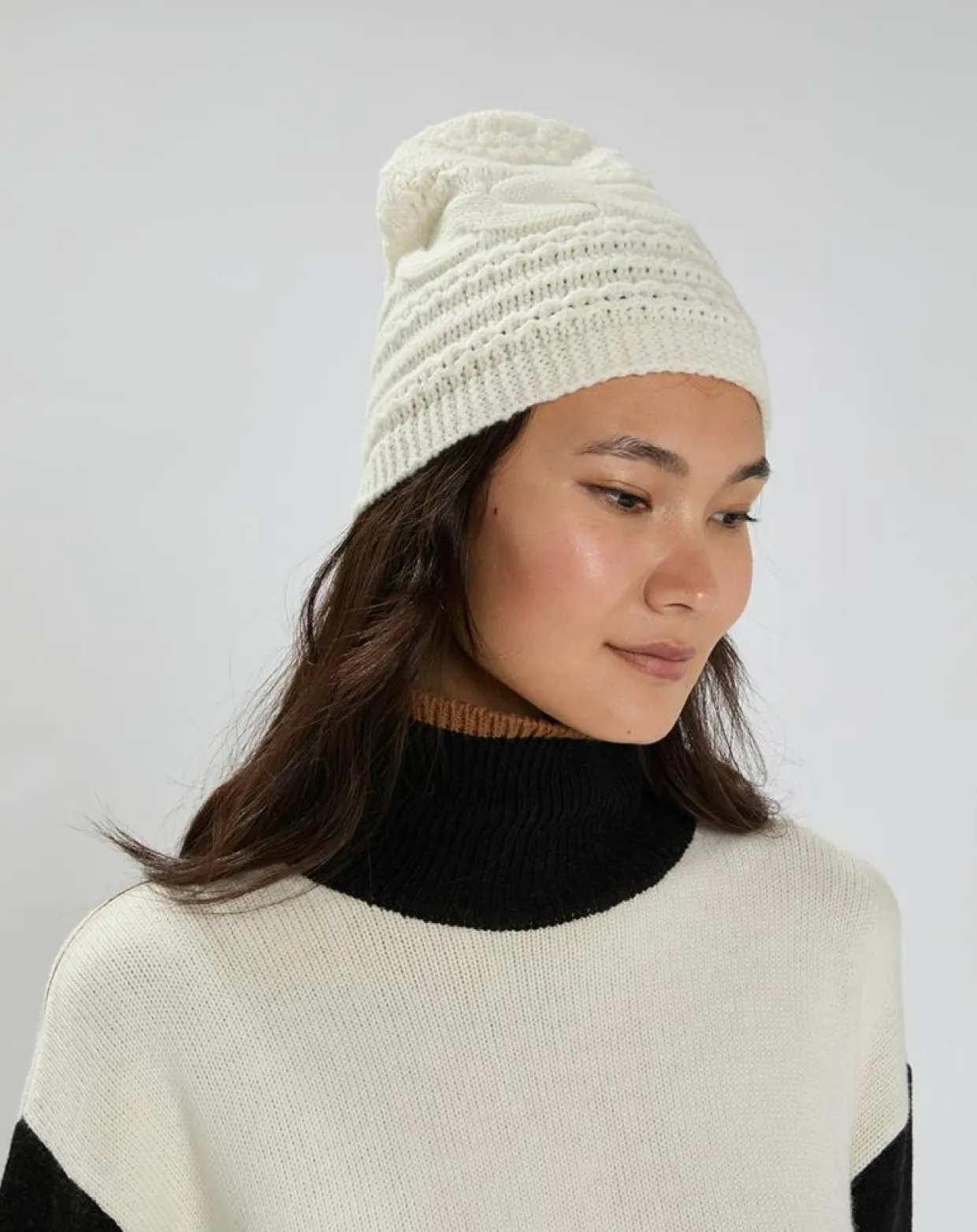Bonnet en Laine & Cachemire Slow crème-Lauren Vidal Hot