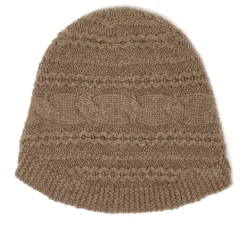 Bonnet en Laine & Cachemire Slow camel-Lauren Vidal Clearance