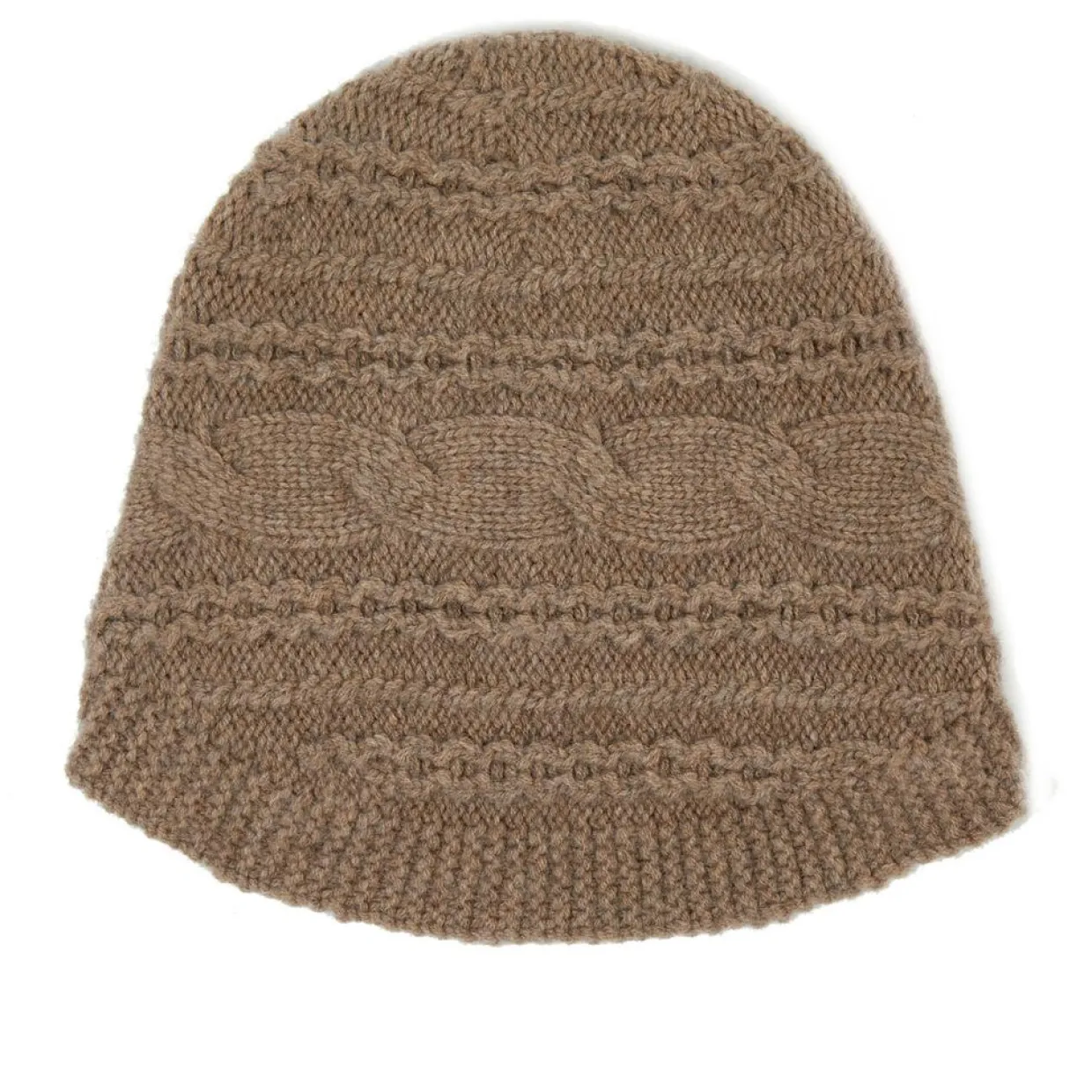 Bonnet en Laine & Cachemire Slow camel-Lauren Vidal Clearance