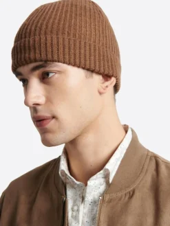 Bonnet uni en viscose mélangée noisette-Devred