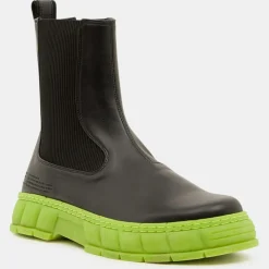 Femme Viron Bottines^Boots appleskin 1997 noir/vert