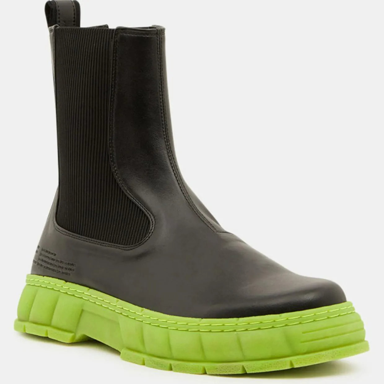 Femme Viron Bottines^Boots appleskin 1997 noir/vert