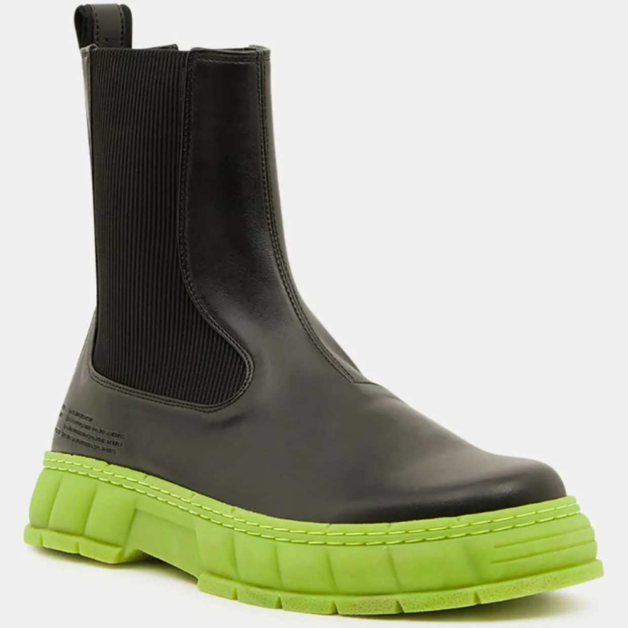 Femme Viron Bottines^Boots appleskin 1997 noir/vert