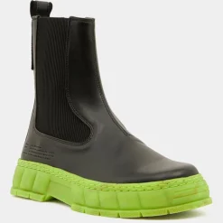 Femme Viron Bottines^Boots appleskin 1997 noir/vert