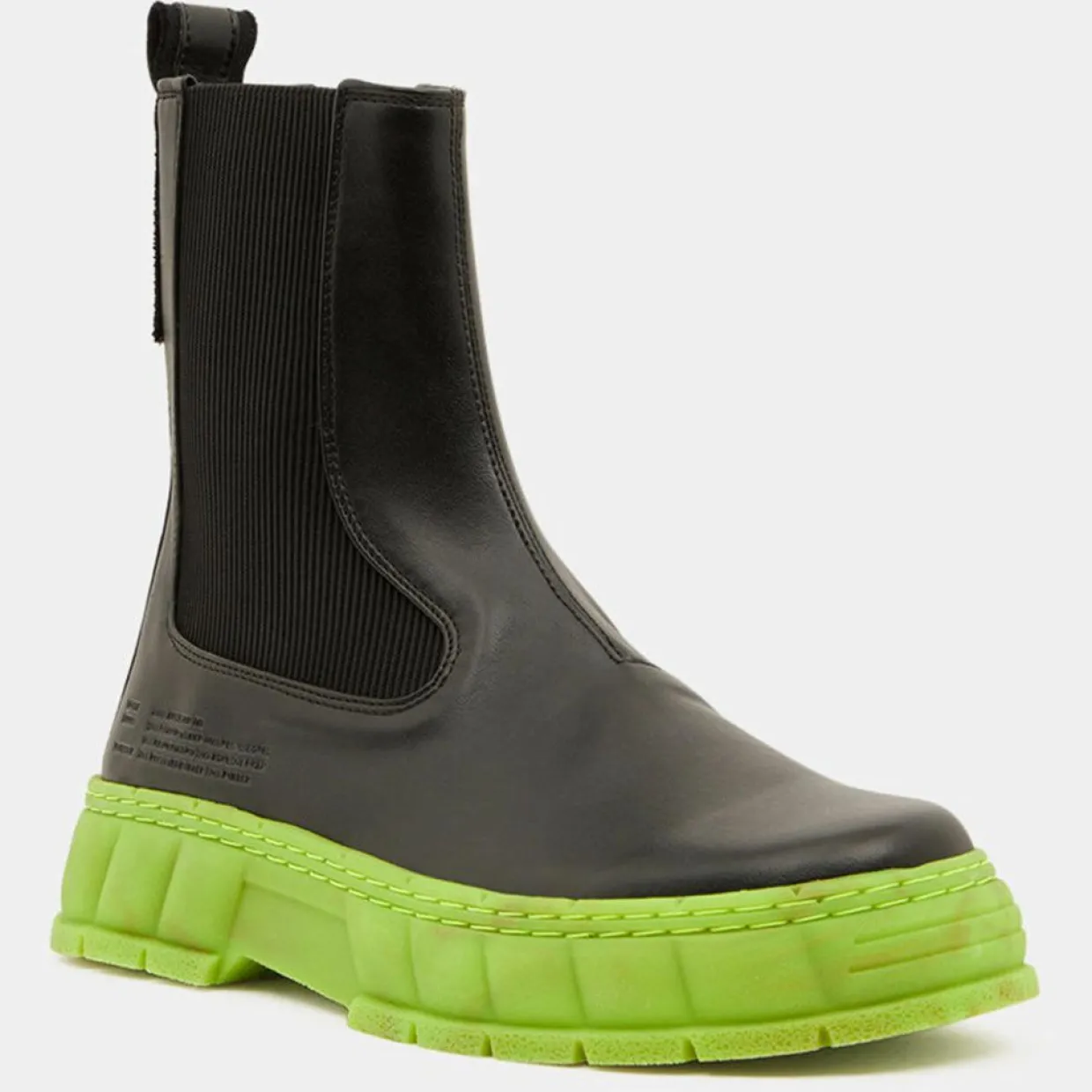 Femme Viron Bottines^Boots appleskin 1997 noir/vert