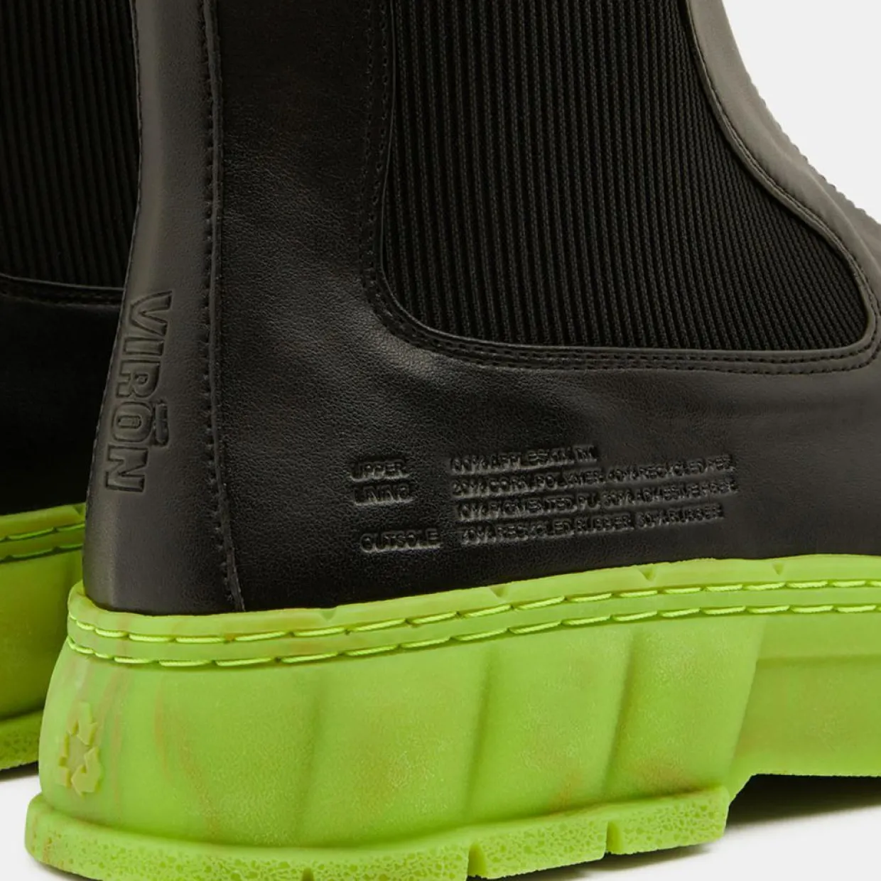 Femme Viron Bottines^Boots appleskin 1997 noir/vert