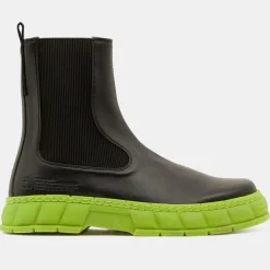 Femme Viron Bottines^Boots appleskin 1997 noir/vert