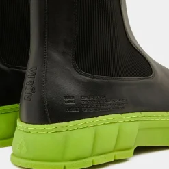Femme Viron Bottines^Boots appleskin 1997 noir/vert