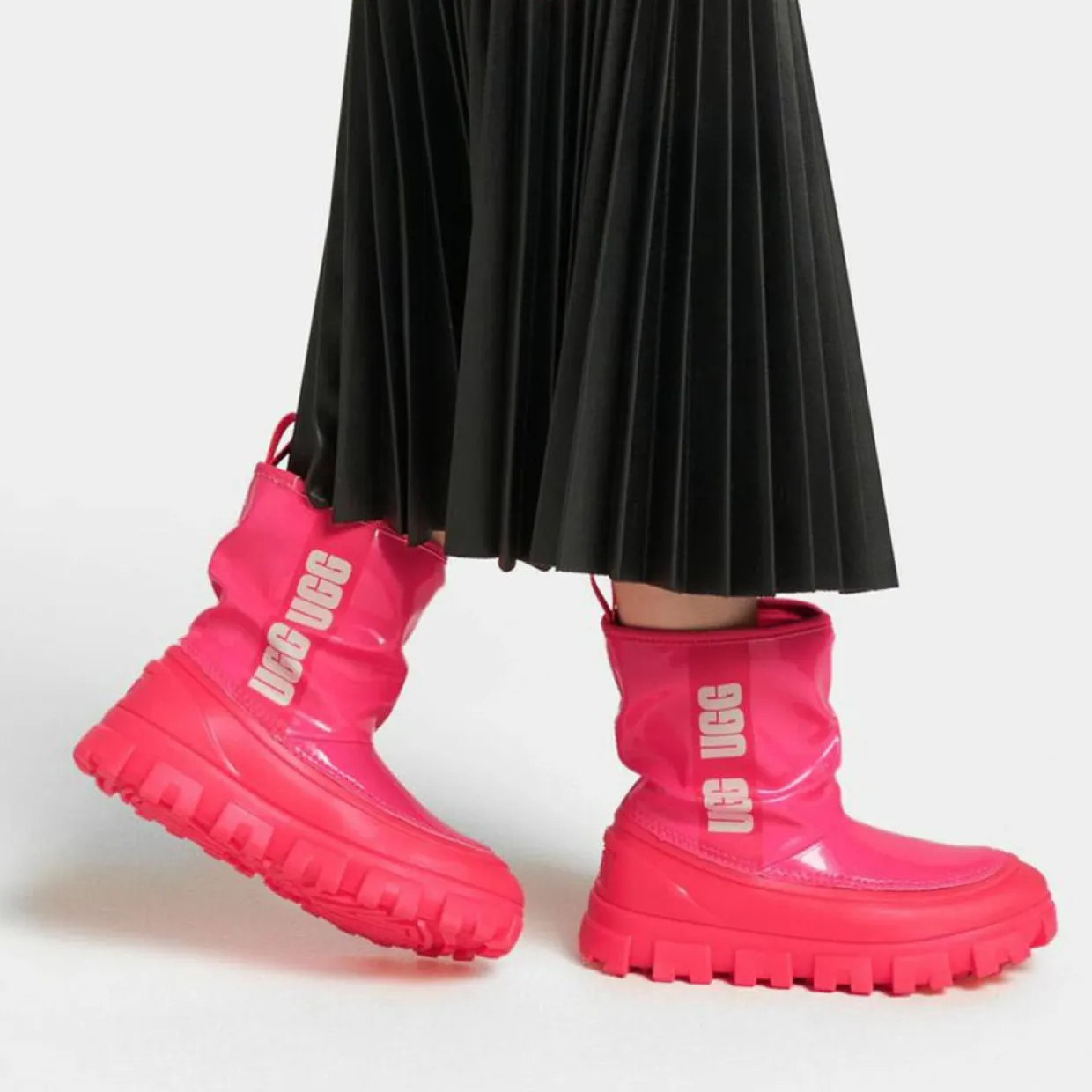 Enfant Ugg Fille^Boots Classic Brellah Mini doublés Laine roses