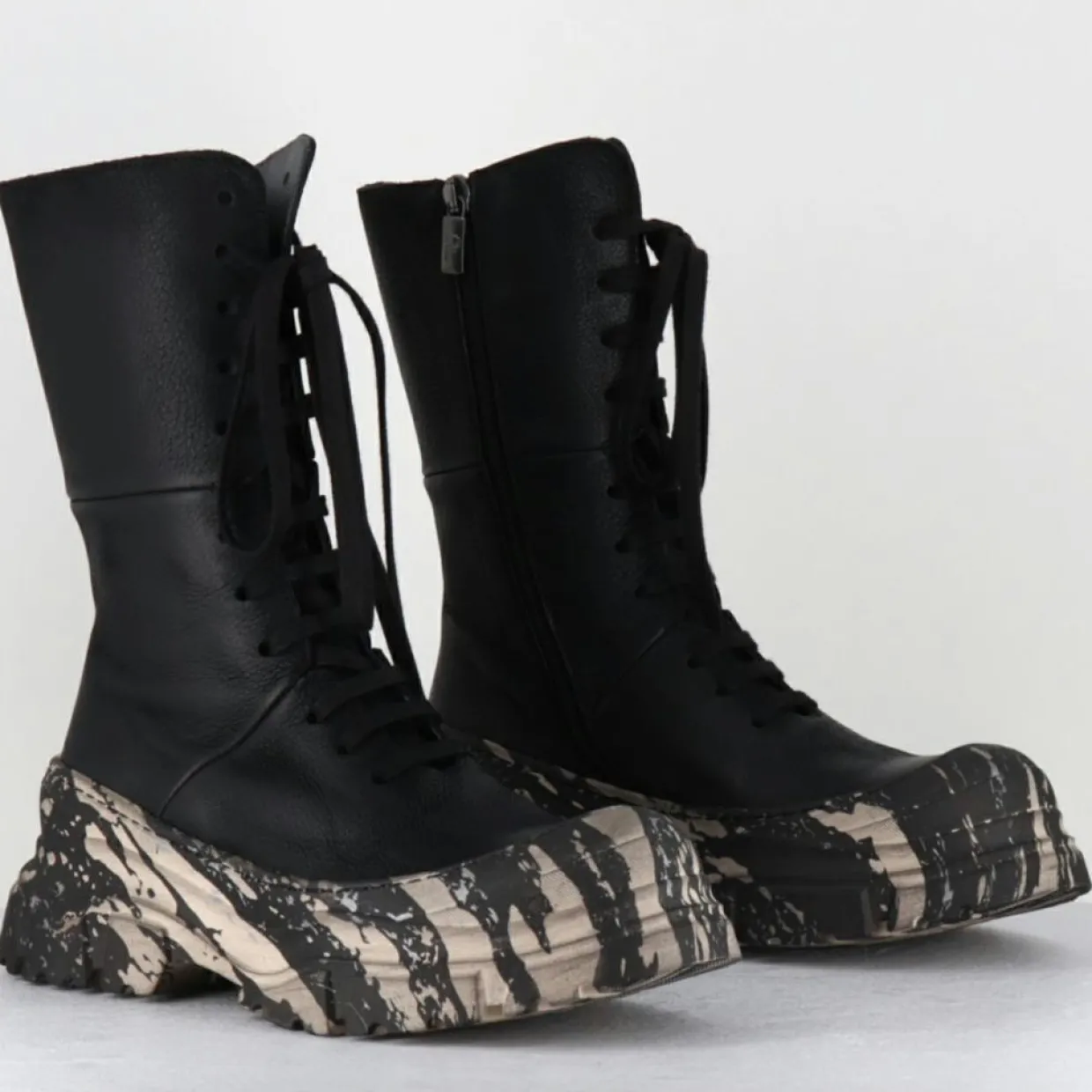Femme Lofina Bottines^Boots en Cuir 4142 gas noires - Talon : 7cm
