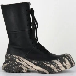 Femme Lofina Bottines^Boots en Cuir 4142 gas noires - Talon : 7cm