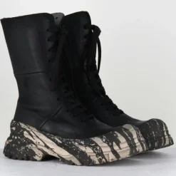 Femme Lofina Bottines^Boots en Cuir 4142 gas noires - Talon : 7cm
