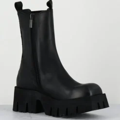 Femme Lofina Bottines^Boots en Cuir 4224 gas noires - Talon : 6cm