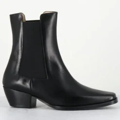 Boots en Cuir 1695 texas noires-Garrice Lab Online