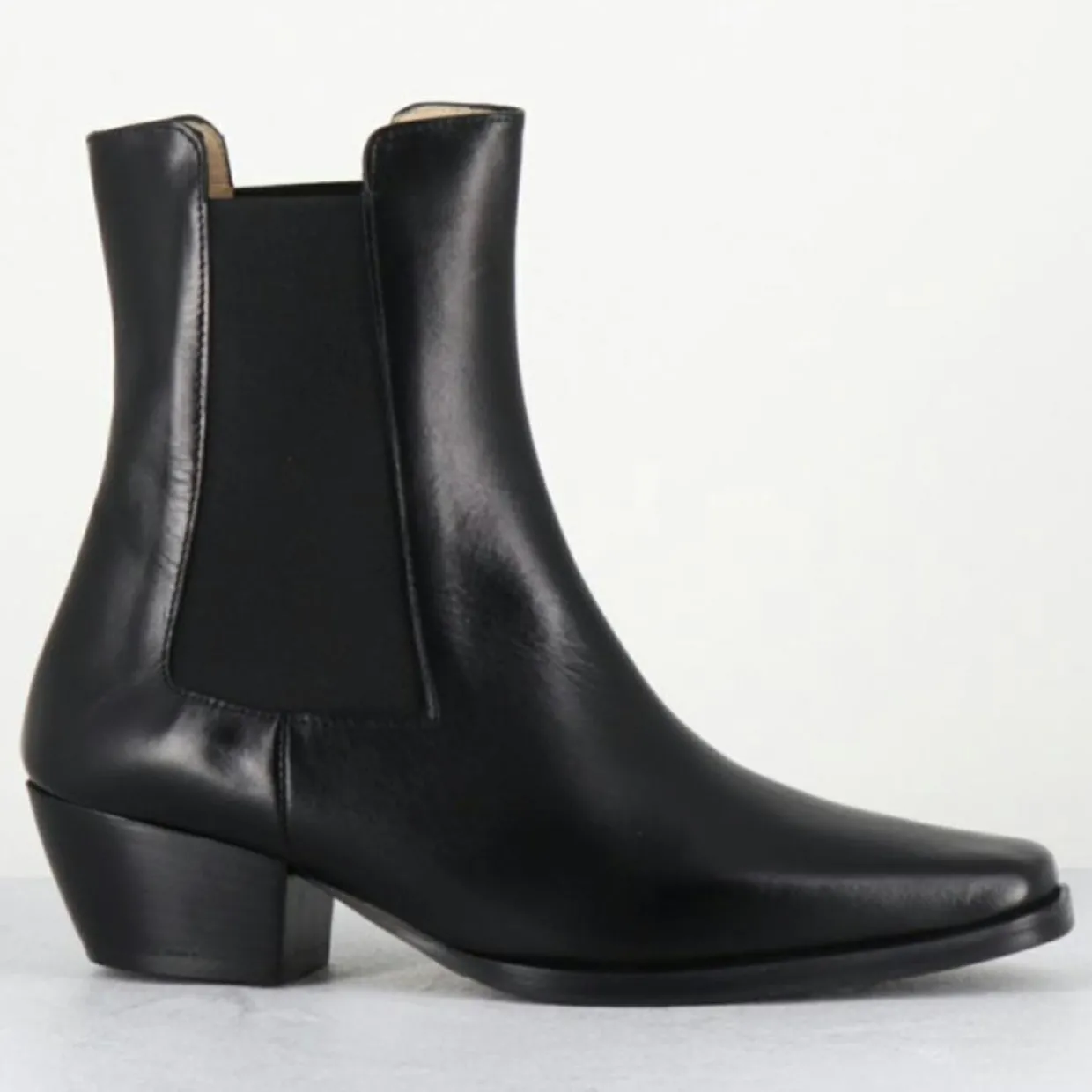 Boots en Cuir 1695 texas noires-Garrice Lab Online