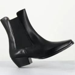 Boots en Cuir 1695 texas noires-Garrice Lab Online