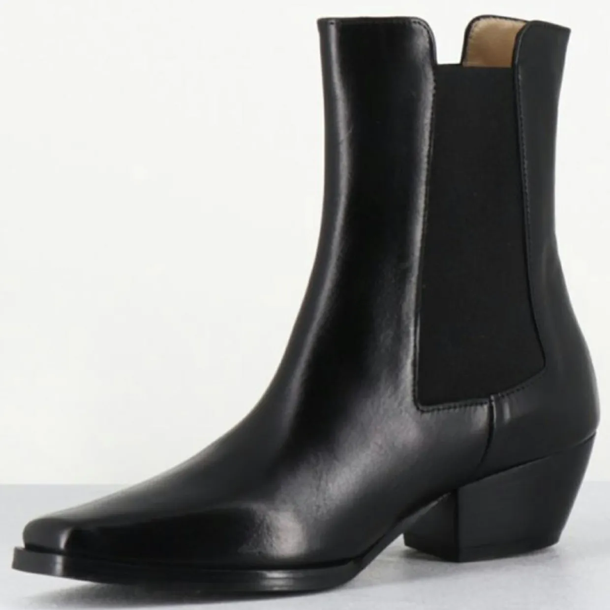 Boots en Cuir 1695 texas noires-Garrice Lab Online