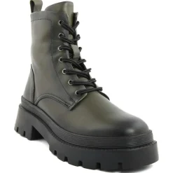 Boots en Cuir vert olive-Lab78 Discount