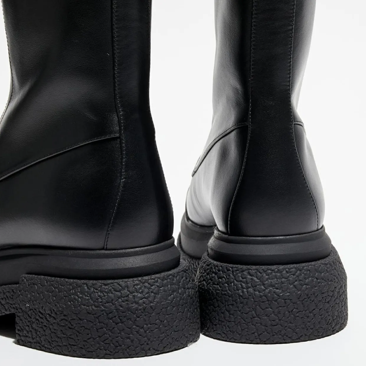 Femme Stuart Weitzman Bottines^Boots en Cuir Charli Zip Sport noires