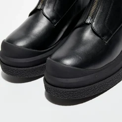 Femme Stuart Weitzman Bottines^Boots en Cuir Charli Zip Sport noires