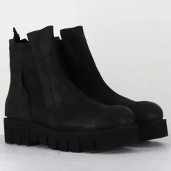 Boots en Cuir chilo noires-Garrice Lab Discount