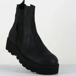 Boots en Cuir chilo noires-Garrice Lab Discount