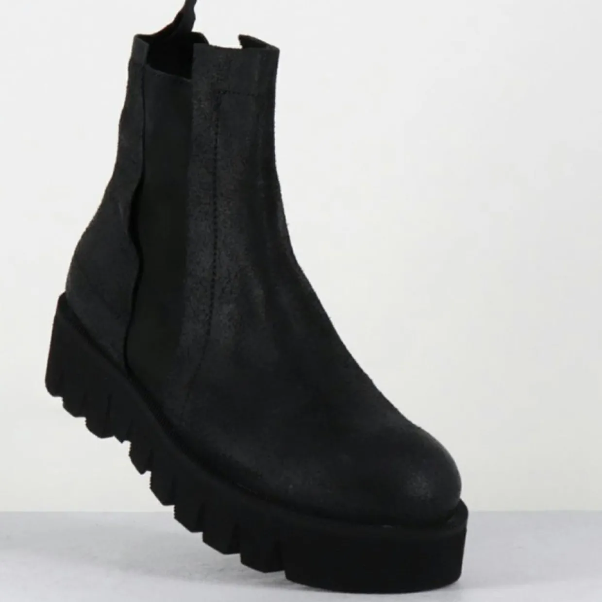 Boots en Cuir chilo noires-Garrice Lab Discount