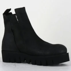 Boots en Cuir chilo noires-Garrice Lab Discount