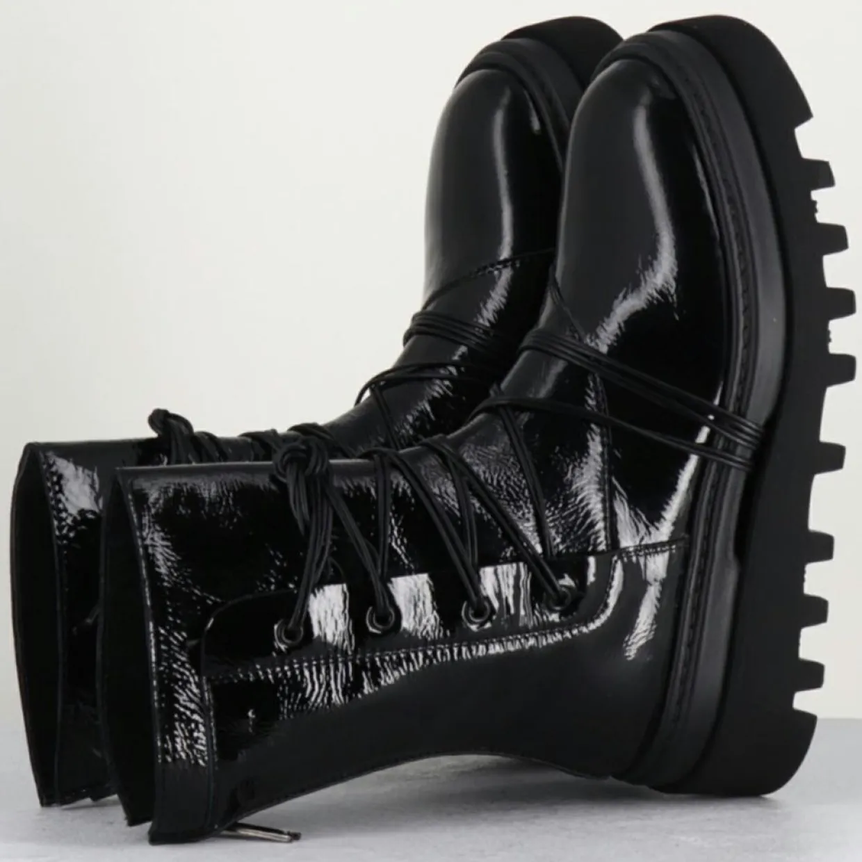 Femme Lemargo Bottines^Boots en Cuir ev noires