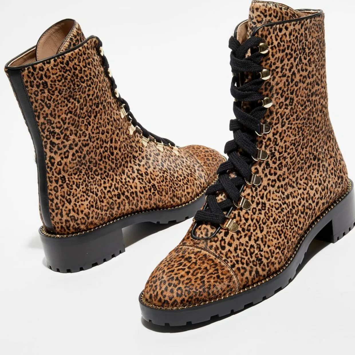Femme Stuart Weitzman Bottines^Boots en Cuir façon pony Kolbie marron