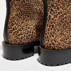 Femme Stuart Weitzman Bottines^Boots en Cuir façon pony Kolbie marron