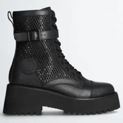 Femme Liu-Jo Bottines^Boots en Cuir Flair noires - Talon 5.5 cm